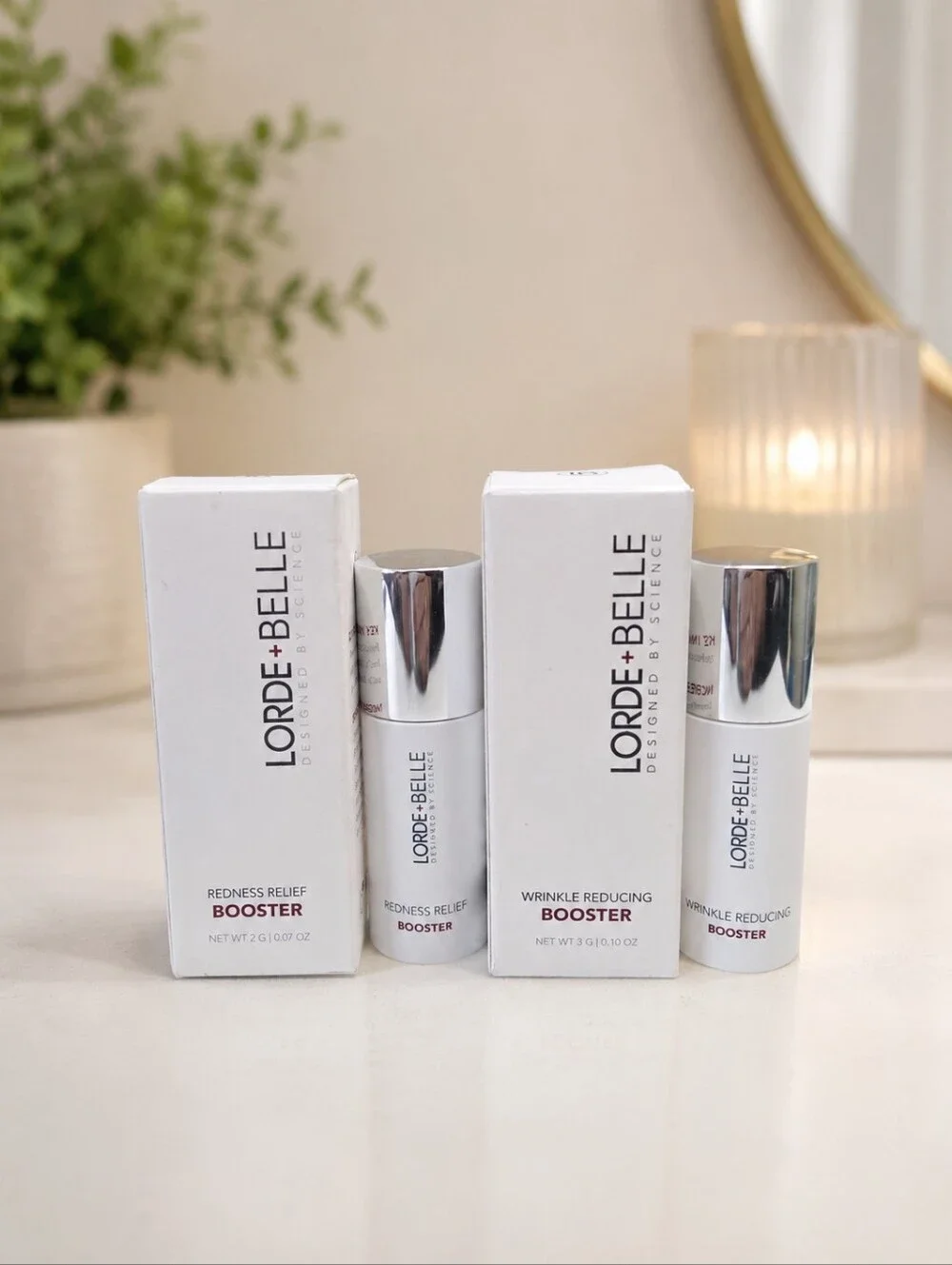 Lorde + Belle Redness Relief & Wrinkle Reducing Booster Duo NIB